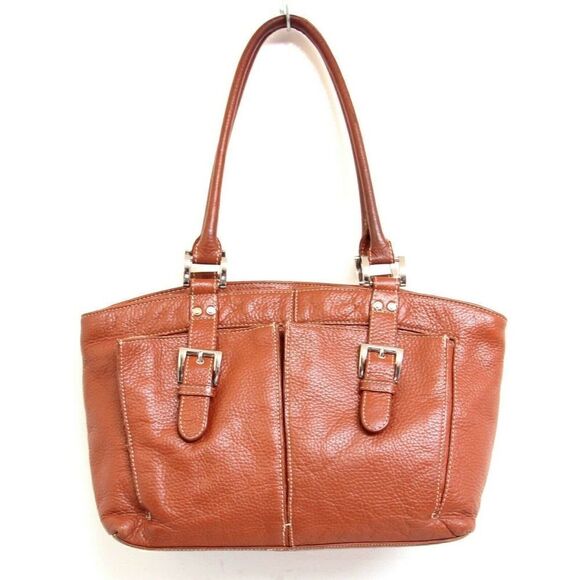 COPY - ROOMY Tignanello PEBBLED BROWN GENUINE LEATHER SHOULDER BAG TOTE HANDBAG… - Picture 2 of 10